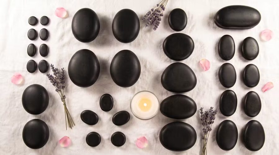 The Spa Set of 33 massage stones